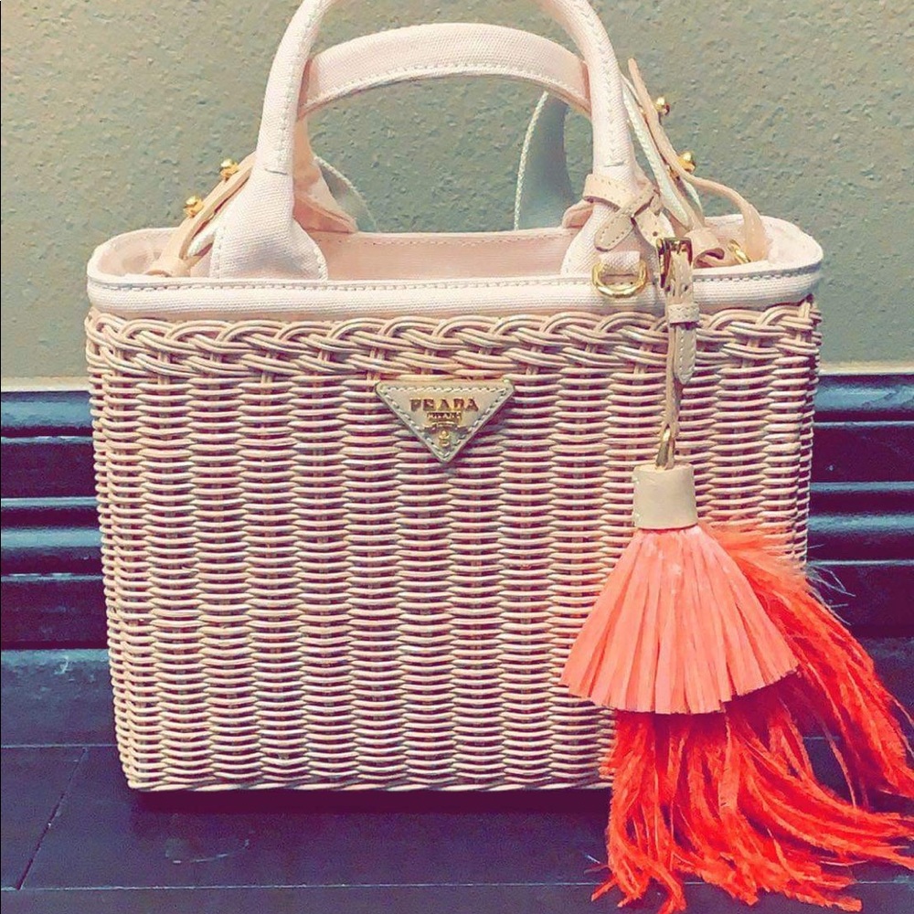 Prada. Woven Tote Bag.